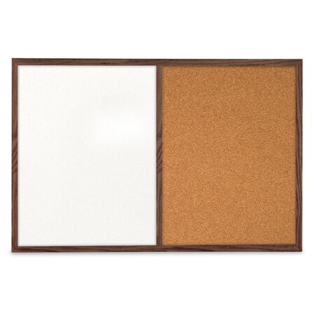 United Visual Products Slim Style Indoor Enclosed Corkboard, 36 UV504SC-WHITE-KEYLIME